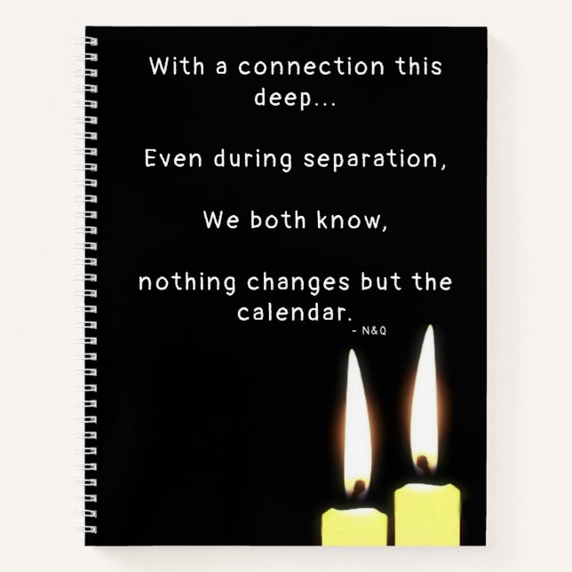 Doppelflammkugel-Trennung Notizbuch (Vorderseite)