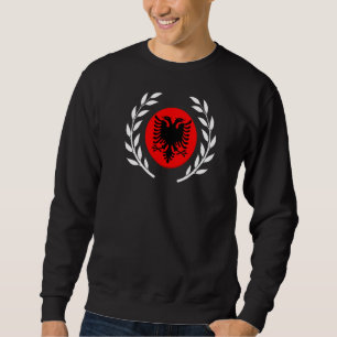 Doppelgeheuerte Adlerflagge Albanien für albanisch Sweatshirt