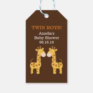 Doppelgiraffen-Babyparty-Geschenk-Umbau Geschenkanhänger
