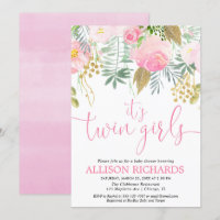 Doppelgrün-BlumenAquarell der mädchen rosa Gold