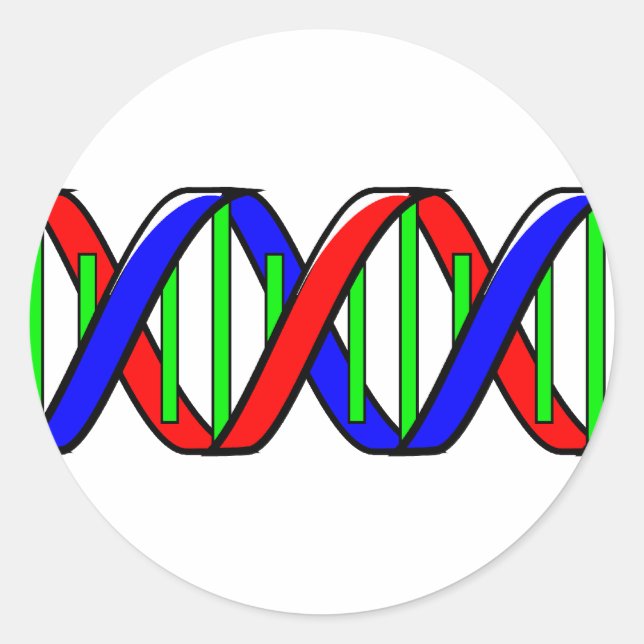 Doppelhelix Runder Aufkleber (Vorderseite)