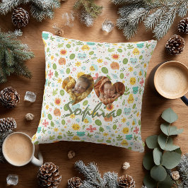 Doppelherz Foto Pillow Herz & Kawaii Muster Kissen
