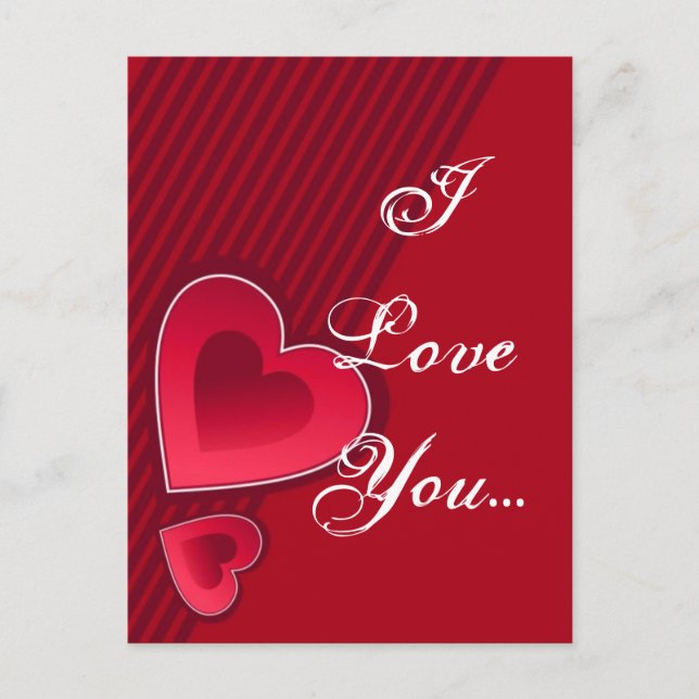 Doppelherzen I Liebe Sie Postkarte (Vorderseite)