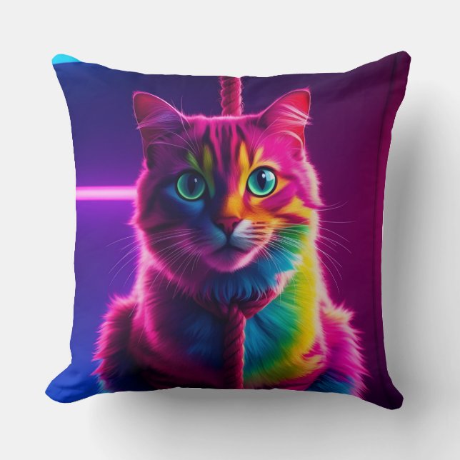 Doppelkissen: Radiant Hanging Cat Kissen (Vorderseite)