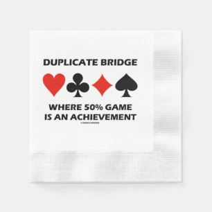 Doppelkopf-Brücke, wo 50% Spiel eine Errungenschaf Serviette