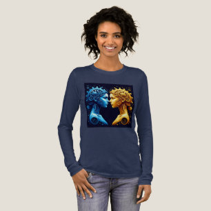 Doppelkünstlerisches Portrait von ergänzenden mech Tri-Blend Shirt