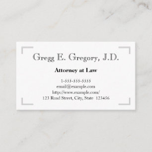 Doppellinie-Corner Borders Atney Business Card Visitenkarte