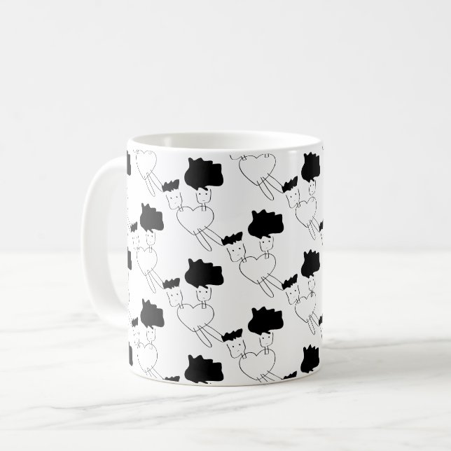 Doppelmuster Kaffeetasse (Vorderseite Links)