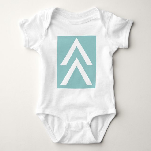 Doppelpfeil Baby Strampler (Vorderseite)
