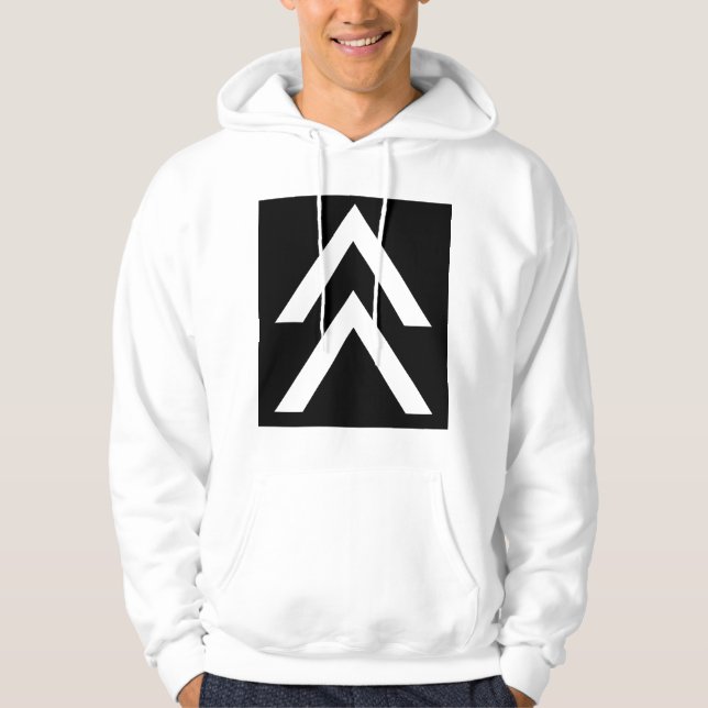 Doppelpfeil Hoodie (Vorderseite)