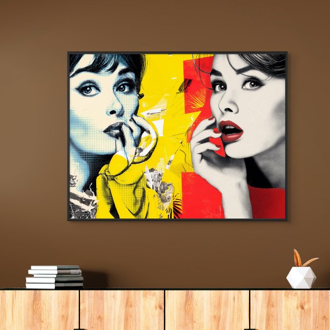 Doppelporträt im Pop-Art-Stil  Poster (Von Creator hochgeladen)