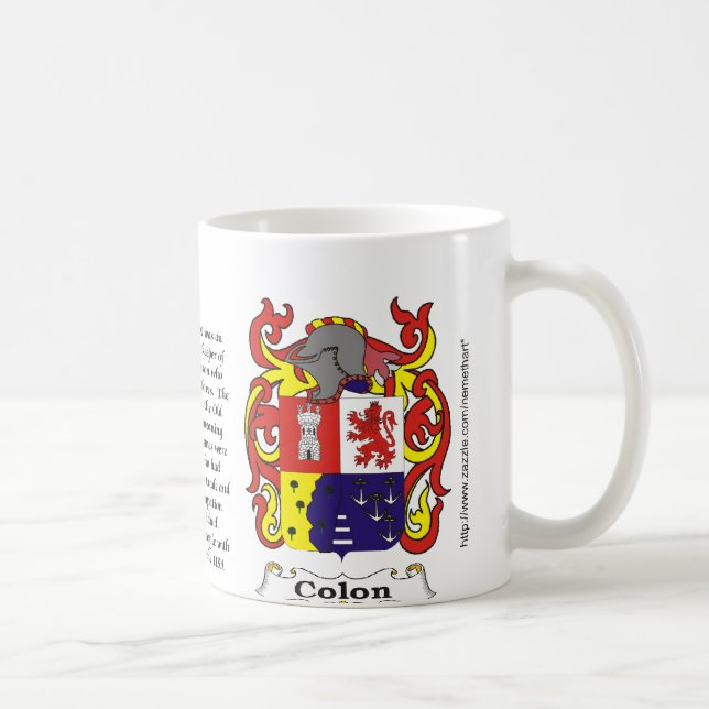 Doppelpunkt-Familien-Wappen Tasse (Rechts)