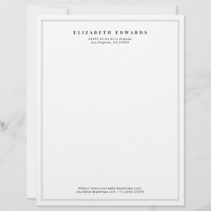 Doppelrand Einfach Elegant Minimalistisch Briefbogen