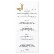 Doppelring-Butterfly-Monogramm-Hochzeitmenü