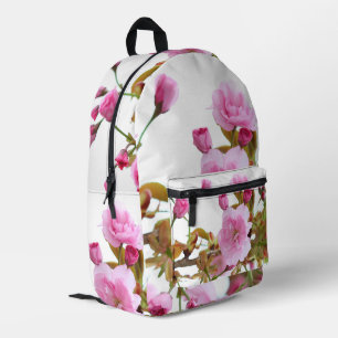 Doppelrosa Kirschblüten Begrüßungsfeder Bedruckter Rucksack