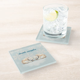 Doppelschnecken Twin Baby Dusche Glasuntersetzer