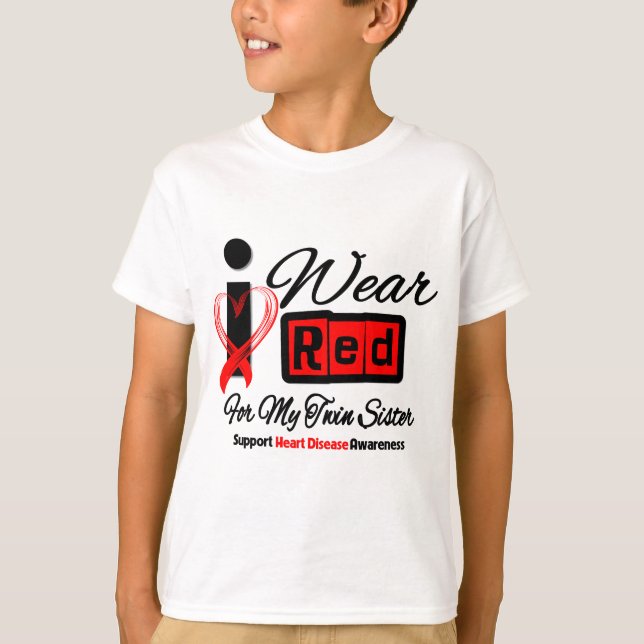 Doppelschwester - ich trage rote T-Shirt (Vorderseite)