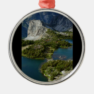 Doppelseen Silbernes Ornament