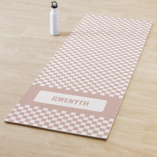 Doppelseitig personalisiertes Schachrosa Yogamatte
