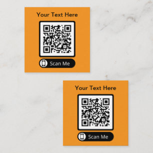 Doppelseitig scannbarer QR-Code Quadratische Visitenkarte