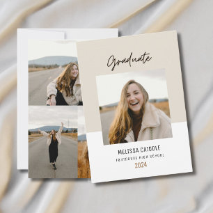 Doppelseitige Ankündigung 4 Foto Beige Abschluss A