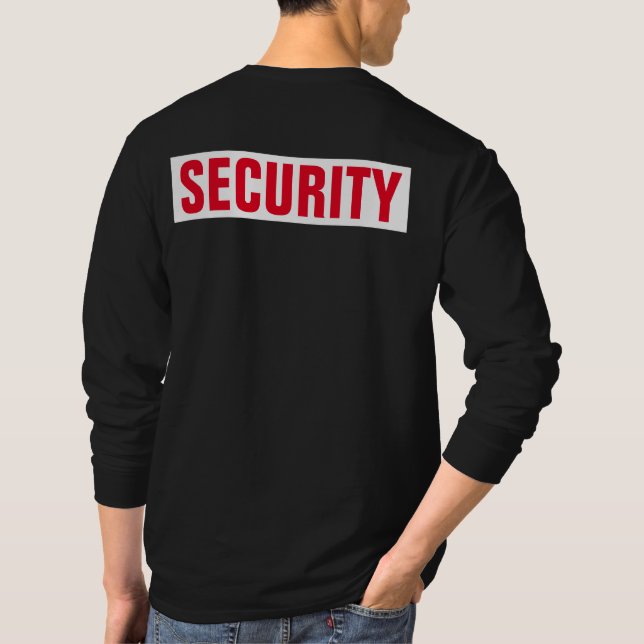 Doppelseitige, anpassbare Textmarker - Sicherheit  T-Shirt (Rückseite)