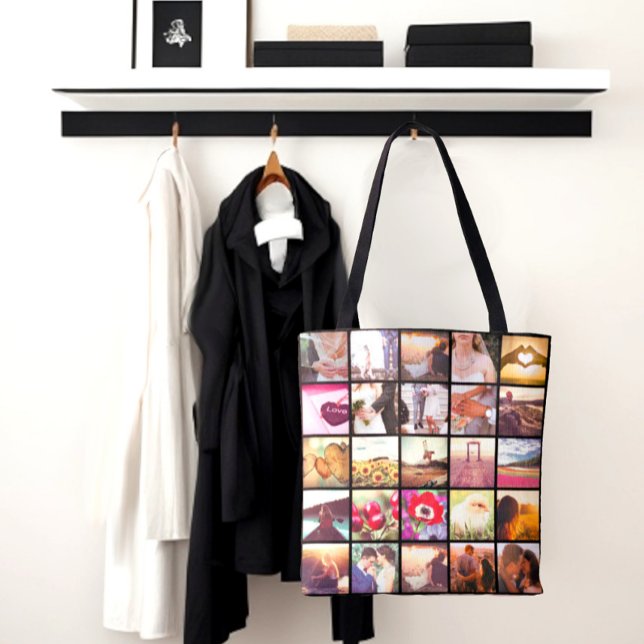 doppelseitige Collage aus Foto Tasche (Double sided all over print photo collage tote bag)