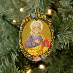 Doppelseitige Darstellung des Apostels Petrus (PM  Keramikornament