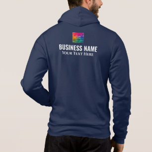 Doppelseitige Designkombination Firmenlogo hier Me Hoodie