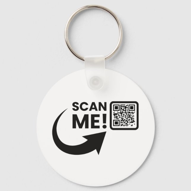 Doppelseitige Firmenlogos und QR-Code Schlüsselanhänger (Vorderseite)