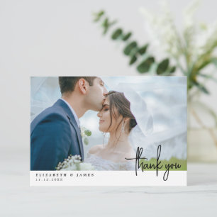 Doppelseitige Foto-Hochzeit-Dankeskarten Dankeskarte