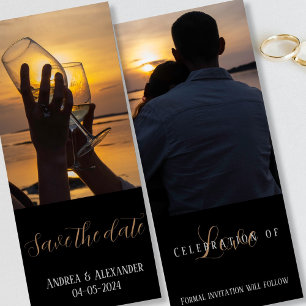 Doppelseitige Fotokarte 'Save The Date' Save The Date