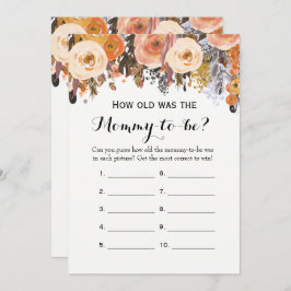 Doppelseitige Herbstduschspiele Einladung