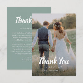 Doppelseitige Hochzeitskarte mit Foto Dankeskarte