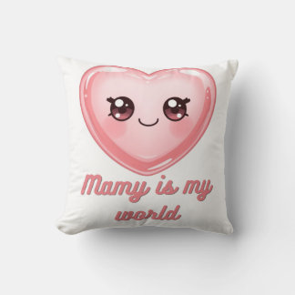 Doppelseitige Kawaii-Herzkissen - Mamy ist meine W Kissen