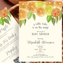 Doppelseitige Little Cutie Baby Shower Einladung