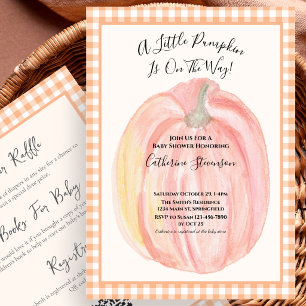 Doppelseitige Little Pumpkin-Baby-Einladung Einladung