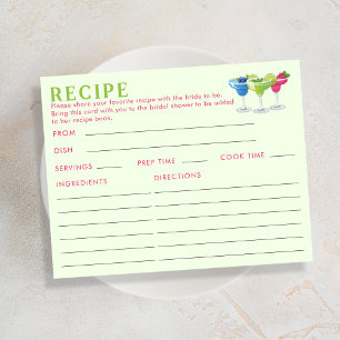Doppelseitige Margs & Matrimony Rezeptkarte Begleitkarte