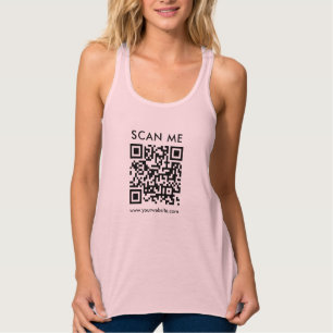 Doppelseitige QR-Code-Prüfung Mäuse Soft Pink Tank Top