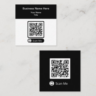 Doppelseitige QR-Code Werbekarten Quadratische Visitenkarte
