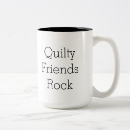 Doppelseitige Quilty Freund-Felsen-Tasse Zweifarbige Tasse