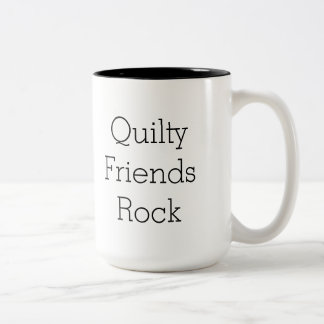 Doppelseitige Quilty Freund-Felsen-Tasse Zweifarbige Tasse