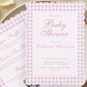 Doppelseitige rosa Babyparty-Einladung Einladung