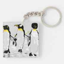 Doppelseitige Schlüsselketten-Penquins