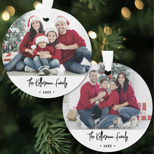 Doppelseitige Schriftfamilie 2 Foto Weihnachten Ornament