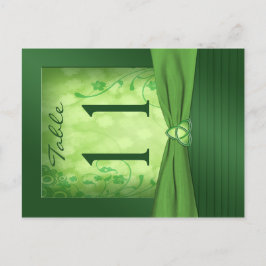 Doppelseitige Smaragdgrüne Tischnummer