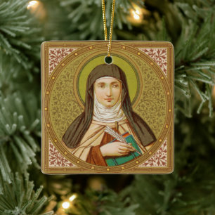 Doppelseitige St. Teresa (SNV 27) Keramik Keramikornament