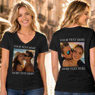 Doppelseitige T-Shirts, Benutzerdefiniertes Foto u T-Shirt