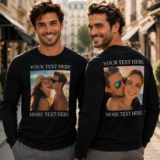 Doppelseitige T-Shirts, Benutzerdefiniertes Foto u Tri-Blend Shirt