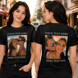 Doppelseitige T-Shirts, Benutzerdefiniertes Foto u Tri-Blend Shirt